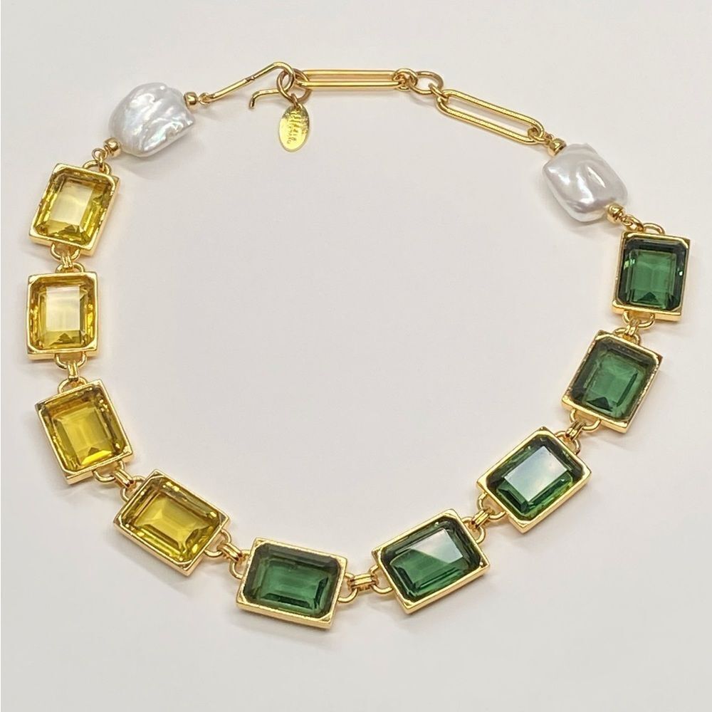 Lizzie Fortunato Vert Collar Necklace in Green